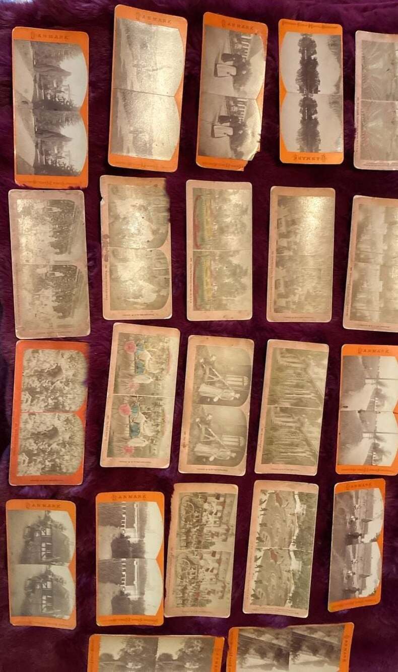 Antique Stereoscope View Cards, Feat. Fangel Stereoskop Fabrik & other Publisher